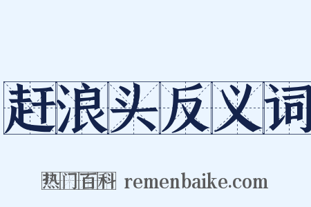 赶浪头反义词是什么意思的图片